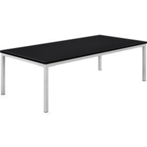 Global Equipment Interion    Wood Coffee Table with Steel Frame - 48" x 24" - Black 695755BK